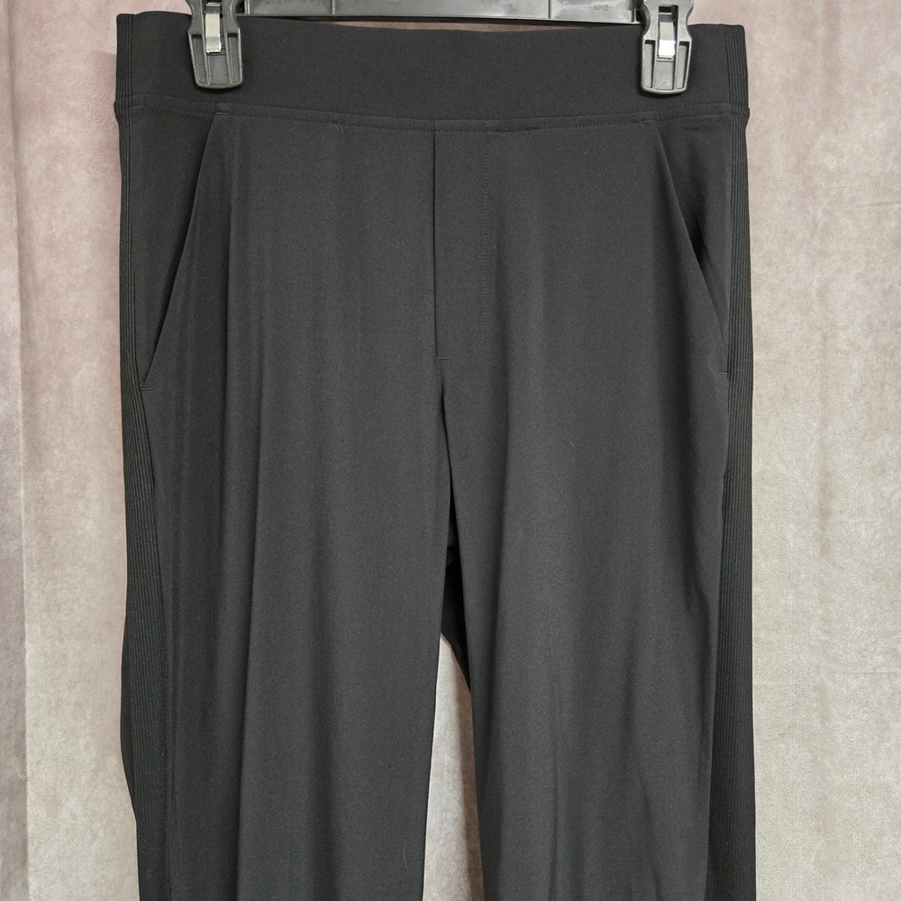 Athleta Brooklyn Ankle Pants Stretch Travel Work Slits Black Women's Size 4 Tall - Picture 8 of 12